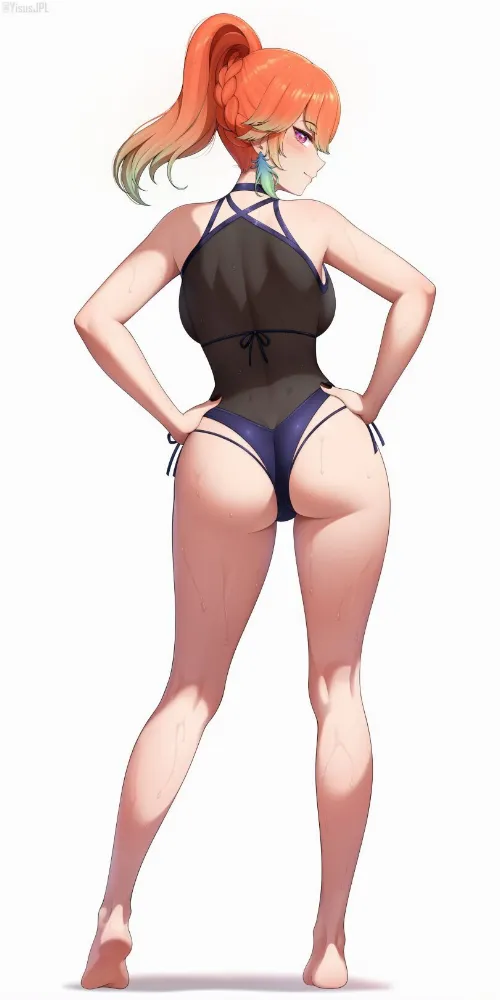 Takanashi Kiara (virtual youtuber) by YisusJPL. bikini, hololive, swimsuit, Takanashi Kiara, virtual youtuber, Virtual YouTuber Ero, vtuber