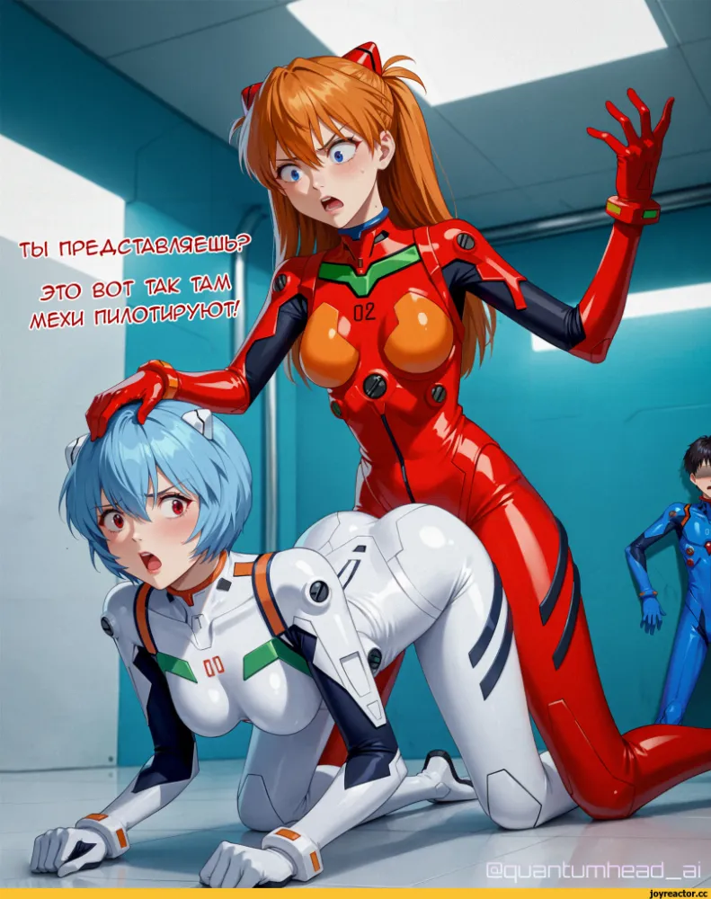 AI Asuka Langley, Rei Ayanami (Evangelion) by QuantumHeadAI. AI, Anime, Asuka Langley, Evangelion, neuralart, Rei Ayanami