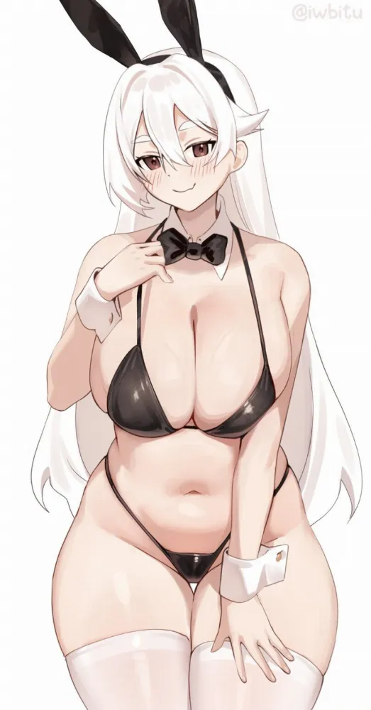 Nyopu by iwbitu. Animal Ears, Anime, Anime Ears, Anime Ero, Anime Ero Kyonyuu, Anime Original, bikini, bunny girl, bunnygirl, Bunnysuit, Nyopu, oshiri, swimsuit