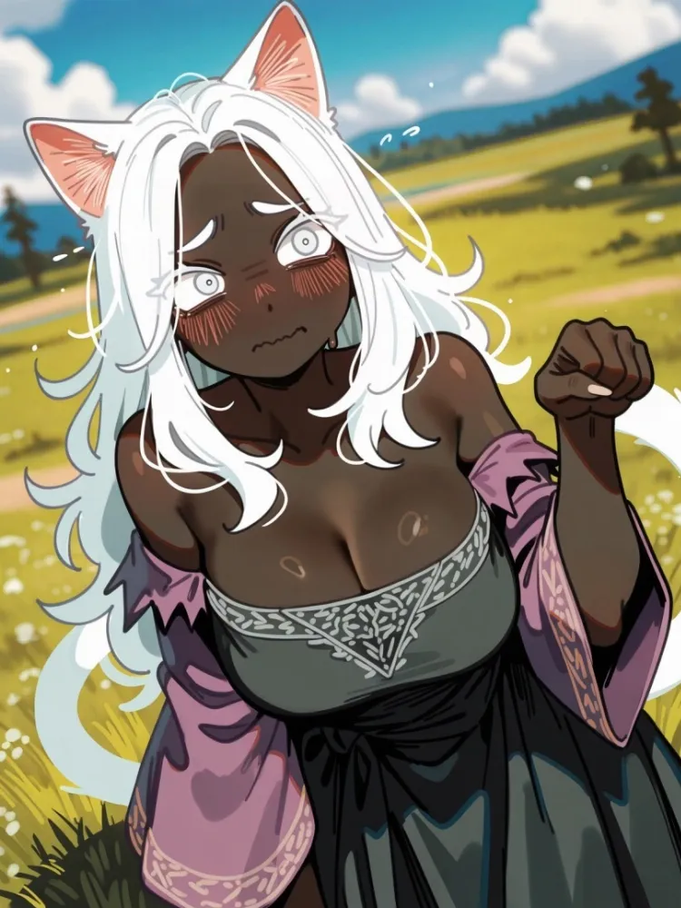 AI Recluse (dark souls) by generatornaya. AI, Animal Ears, Anime Ears, arirals, cat girl, catgirl, crossover, dark souls, elden ring, elden ring ero, elden ring nightreign, neko, neuralart, Recluse, voices of the void, witch girl