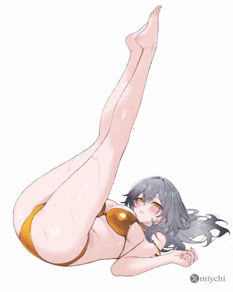 Stelle (honkai star rail) by Miychi. Anime Art, anime style, bikini, game ero, honkai star rail, Stelle, swimsuit, trailblazer