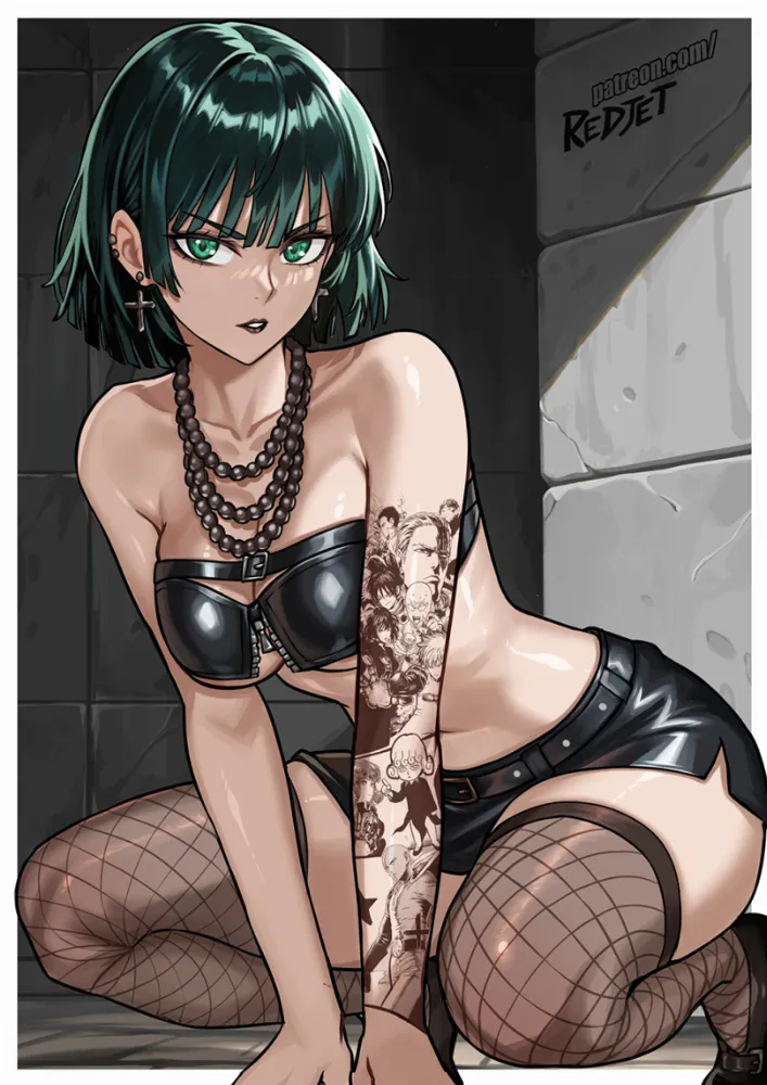 Fubuki (one-punch man) by redjet00. ai generated, Anime, Anime Ero, Fubuki, goth girl, one-punch man, onepunchman, redjet