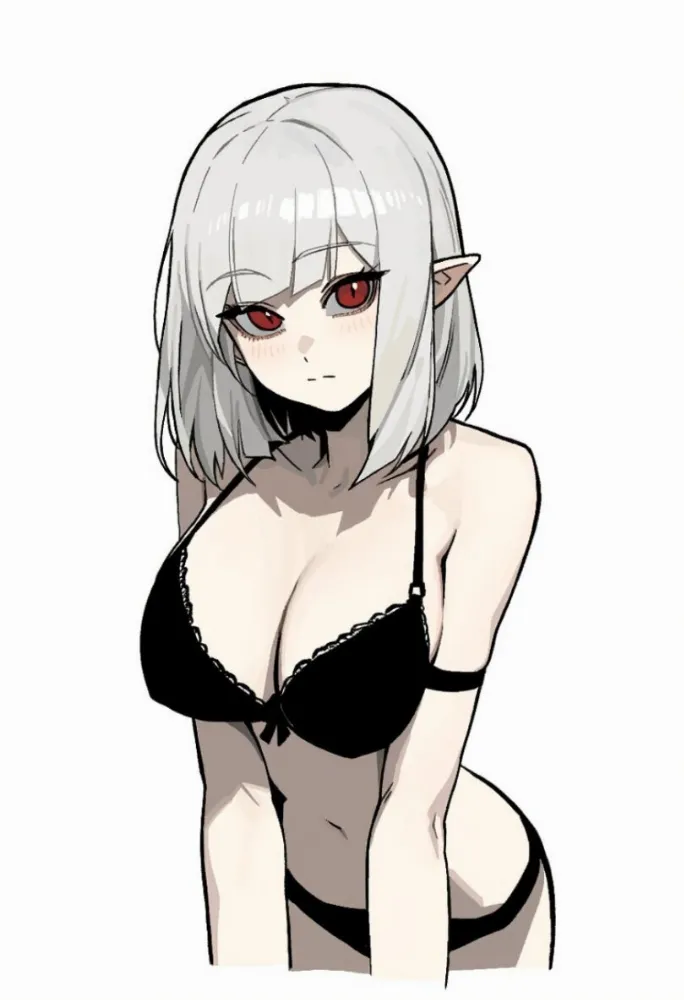 Vampire girl by Insact. elf, elf girl, elfgirl, fantasy, Fantasy race, monster girl, vampire, vampire girl, vampiress