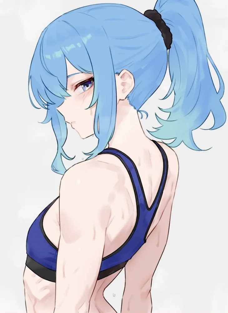 Hoshimachi Suisei (virtual youtuber) by Bluefield. hololive, Hoshimachi Suisei, sport, sport girl, virtual youtuber, vtuber
