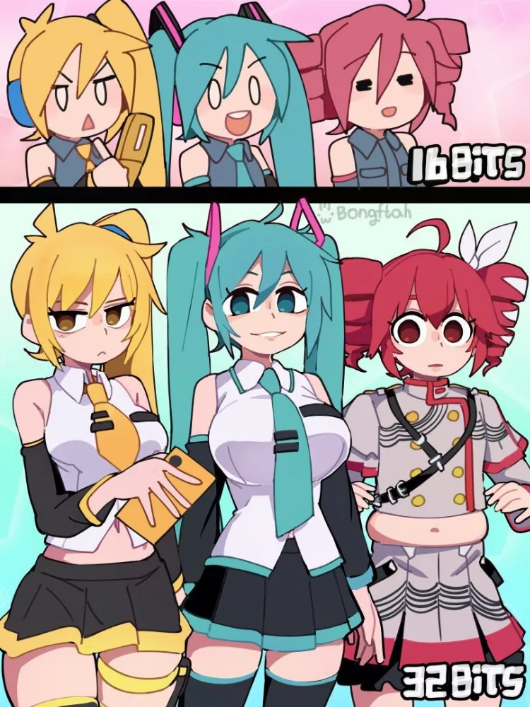 Kasane Teto, Hatsune Miku, Akita Neru by BongF. Akita Neru, Anime, Anime Ero, Hatsune Miku, Kasane Teto, Kyonyuu, utau, vocaloid, voice synthesizer