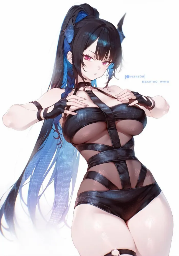 Nerissa Ravencroft (virtual youtuber) by mashiro www. hololive, Nerissa Ravencroft, virtual youtuber, Virtual YouTuber Ero, vtuber