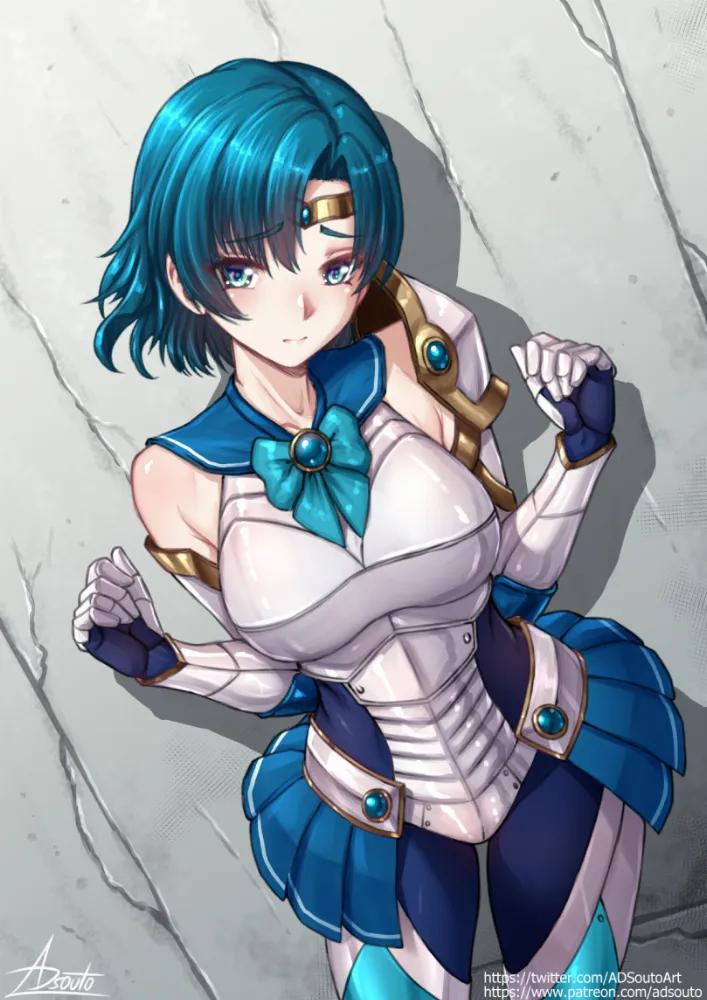 Sailor Mercury, Sailor Moon (bishoujo senshi sailor moon) by adsouto. Anime, bishoujo senshi sailor moon, Sailor Mercury, Sailor Moon