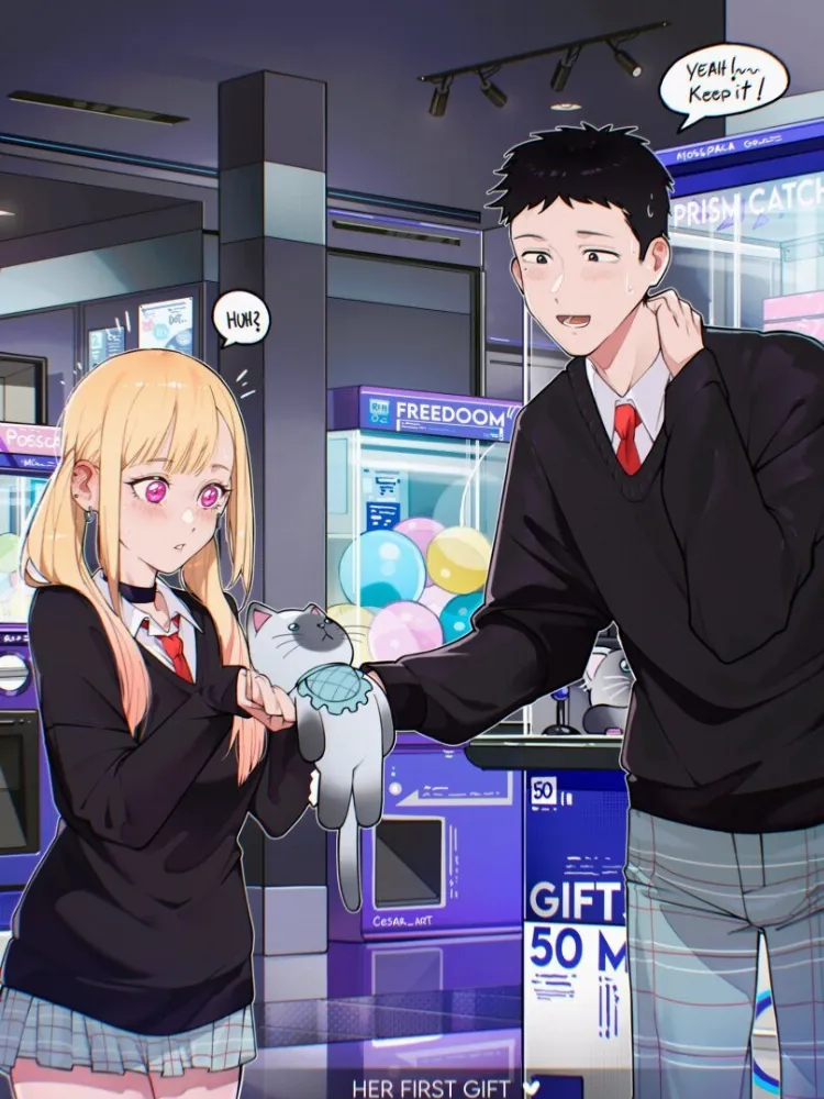 Gojou Wakana, Kitagawa Marin (Sono Bisque Doll wa Koi wo Suru) by cesar art456. Anime, Gojou Wakana, Kitagawa Marin, Sono Bisque Doll wa Koi wo Suru