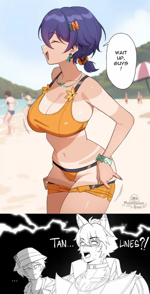 Belle, Komano Manato, Wise (zenless zone zero) by pantheon eve. Belle, bikini, game ero, Komano Manato, swimsuit, Wise, zenless zone zero, zzz