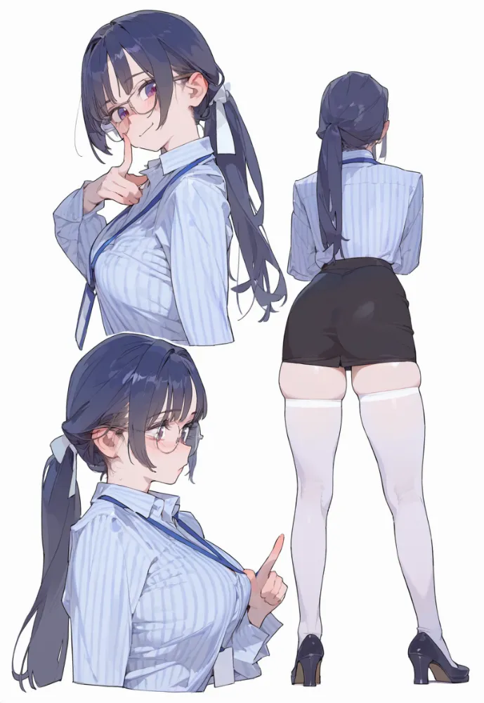 AI office girl by eatsleep1111. AI, Anime Art, anime style, neuralart, office girl, office lady