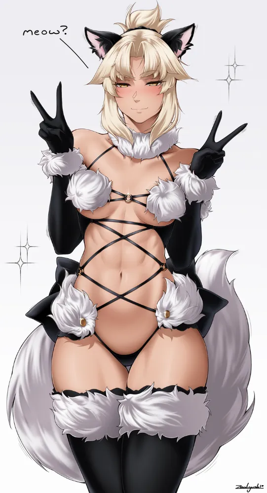 Mordred (fate) by zealyush. Animal Ears, Anime, Anime Ears, Anime Ero, anime underboobs, cat girl, catgirl, fate, fate/apocrypha, Mordred, neko, nekomimi