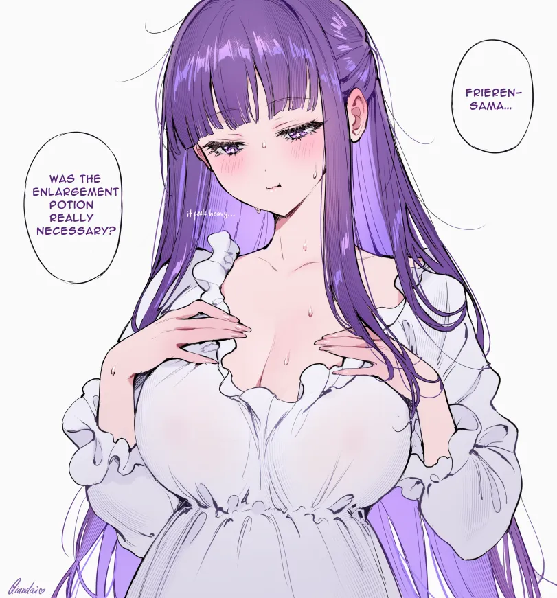 Fern (sousou no frieren) by qiandaiyiyu. Anime, Anime Ero, Anime Ero Wet, Fern, Kyonyuu, Oppai, sousou no frieren