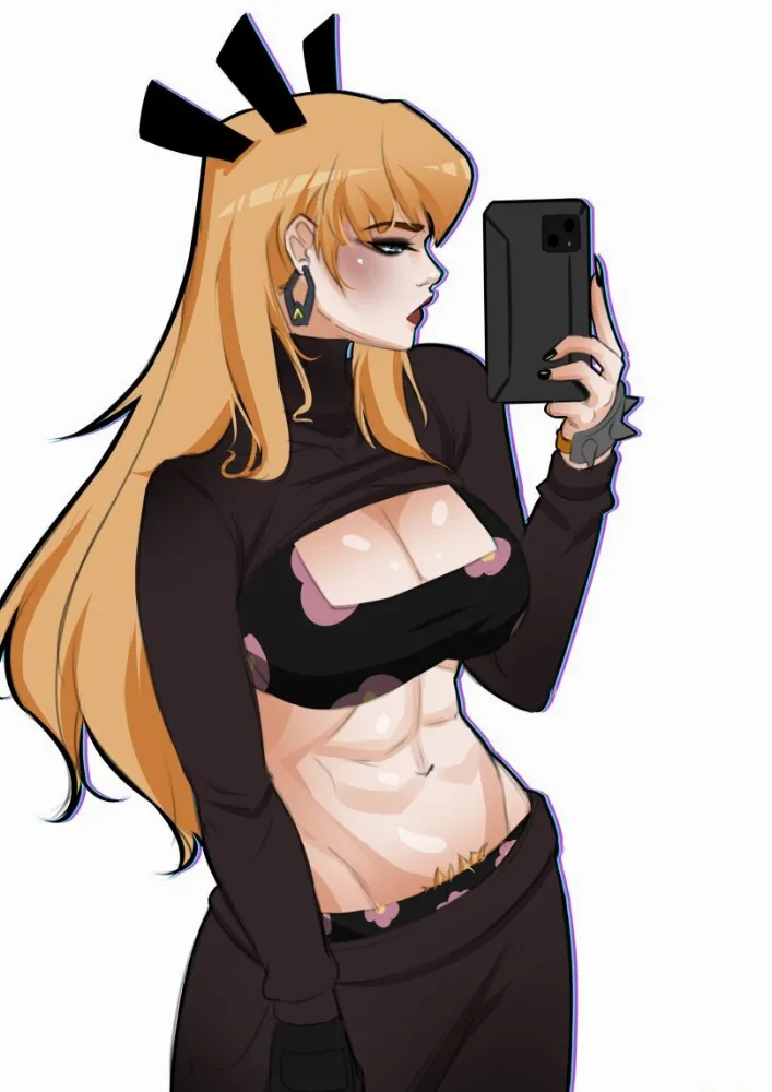 Magik (marvel rivals) by HayashiDraws. abs, Magik, Marvel, Marvel Ero, marvel games, marvel rivals, selfie, x-men
