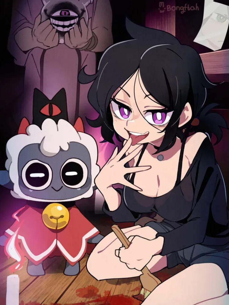 Ashley Graves (the coffin of andy and leyley) by BongF. Anime, Ashley Graves, crossover, cult of the lamb, full metal alchemist, game art, the coffin of andy and leyley