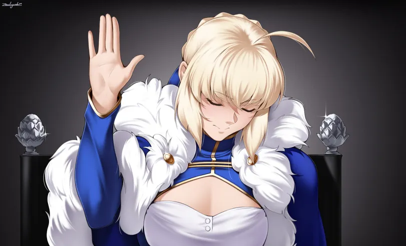 Saber (fate) by zealyush. Anime, fate, Saber, silence is talking