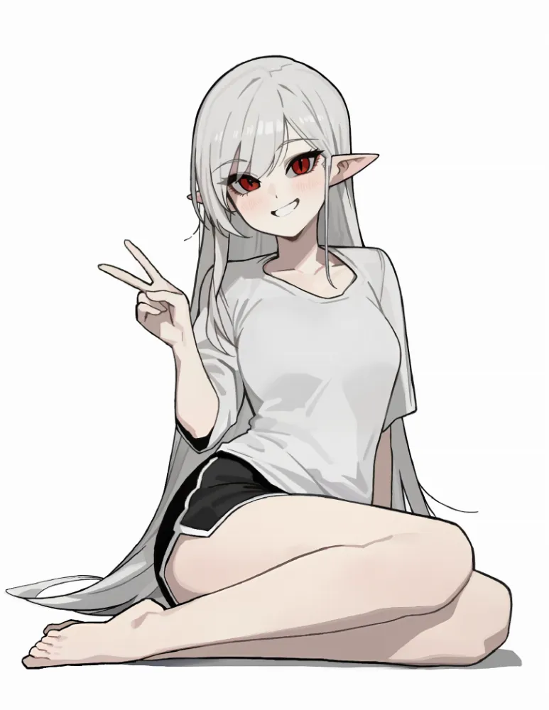 Elf girl by Insact. Anime, anime piped running shorts, AO, elf, elf girl, fantasy, Fantasy race