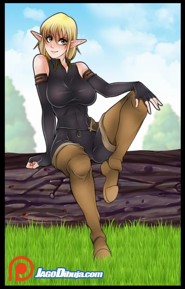 Evangelyne (wakfu) by JaGoArt. elf, elf girl, elfgirl, Evangelyne, fantasy, wakfu, wakfu ero