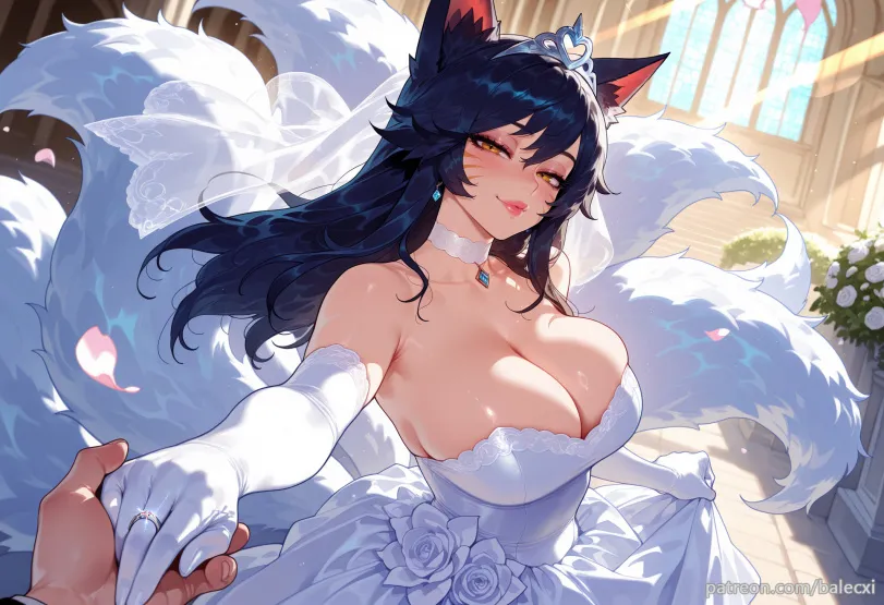 AI Ahri (league of legends) by Balecxi. Ahri, AI, Animal Ears, Anime Ears, fox girl, foxgirl, game art, league of legends, lol, LoL Ero, neuralart, swimsuit