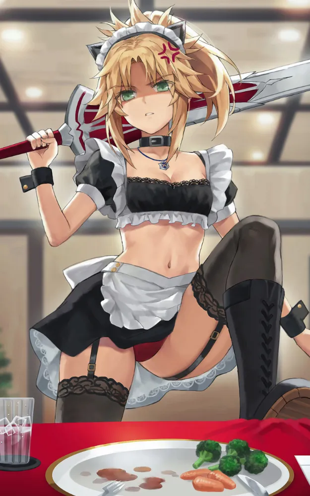 Mordred (fate) by Tonee. Anime, Anime Ero, Anime Ero Pantsu, fate, fate/apocrypha, housemaid, maid, Mordred