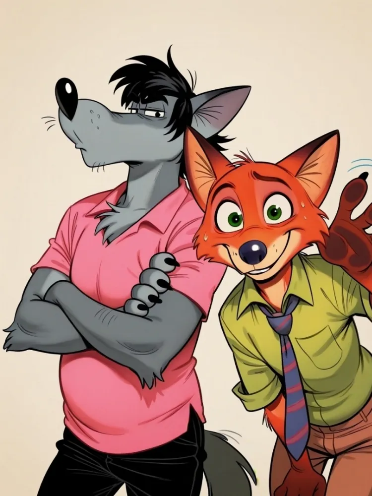 AI Judy Hopps, Nick Wilde (zootopia) by generatornaya. AI, Animal Ears, Anime Ears, anthro, anthro ero, bunny girl, bunnygirl, crossover, Judy Hopps, neuralart, Nick Wilde, Rule 63, zootopia, zootopia characters