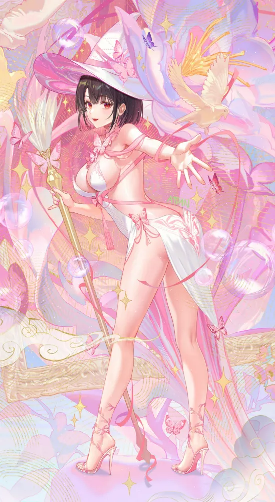 Witch girl by ATdan. Anime, Anime Ero, AO, original character, witch girl