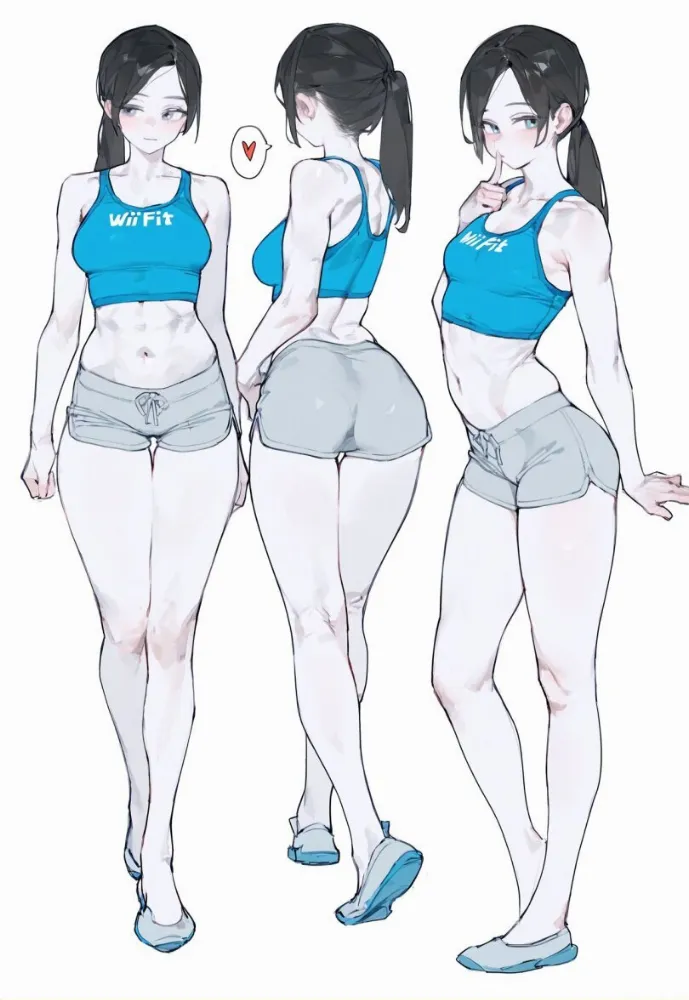 AI Wii Fit Trainer by eatsleep1111. AI, Anime, Anime Art, Anime Ero, anime piped running shorts, anime style, neuralart, sport, sport girl, Wii Fit Trainer