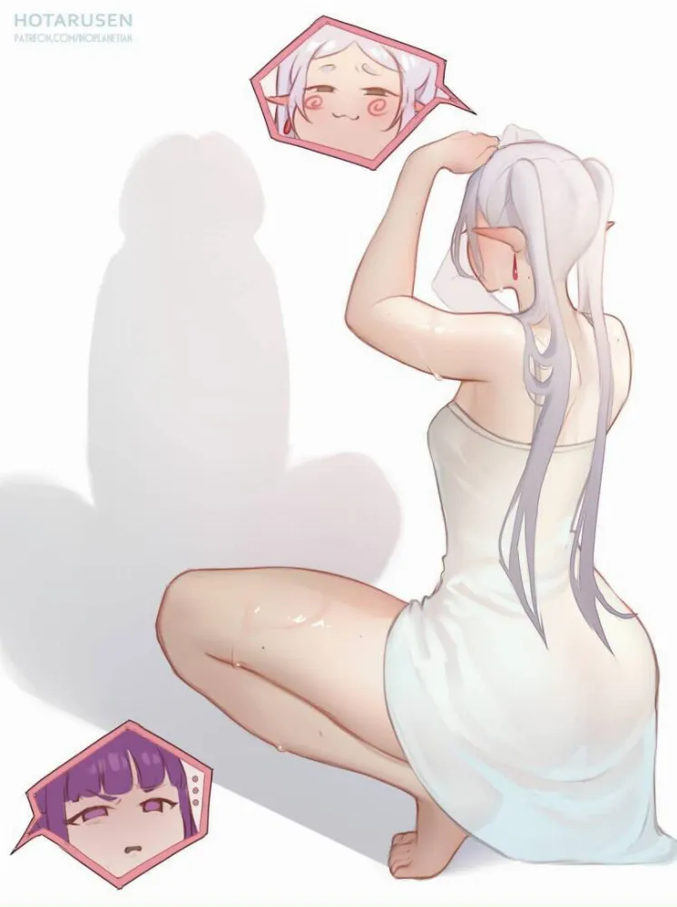 Frieren, Fern (sousou no frieren) by Hotaru Sen. Anime, elf, elf girl, fantasy, Fern, Frieren, hotarusen, nsfw, sousou no frieren