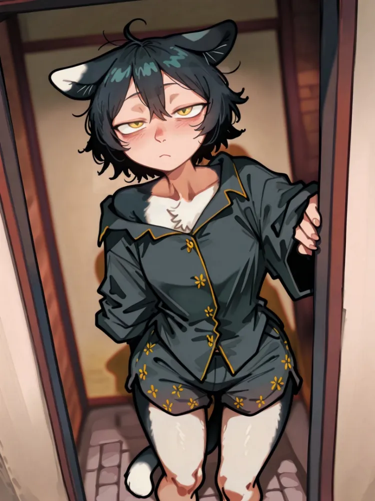 AI Izutsumi (dungeon meshi) by generatornaya. AI, Animal Ears, Anime, Anime Ears, cat girl, catgirl, dungeon meshi, Izutsumi, neko, nekomimi, neuralart