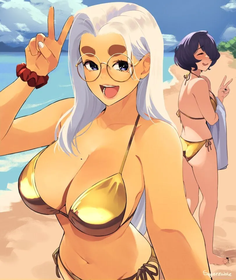 June, Violet by squeezable. bikini, June, squeezabledraws, swimsuit, Violet