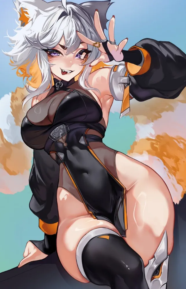 Demenishki (virtual youtuber) by SuliaVtuber. Animal Ears, Anime Ears, cat girl, catgirl, Demenishki, neko, virtual youtuber, Virtual YouTuber Ero, vtuber