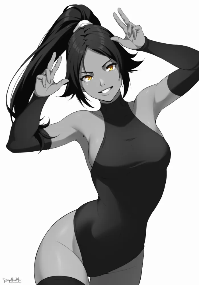 Shihouin Yoruichi (bleach) by StayAlivePlz. Anime, Anime Ero, bleach, monochrome, Shihouin Yoruichi