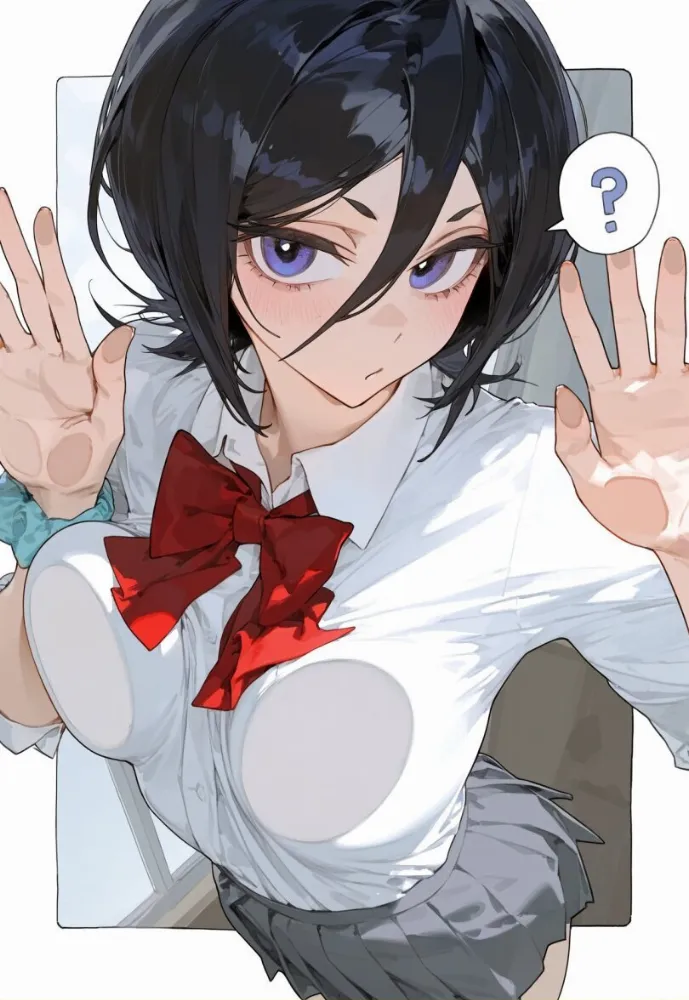 AI Kuchiki Rukia (bleach) by eatsleep1111. AI, Anime, bleach, Kuchiki Rukia, neuralart, school girl