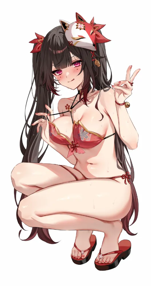 Sparkle (honkai star rail) by hizuki higure. art girl, bikini, game art, game ero, honkai star rail, Sparkle, swimsuit