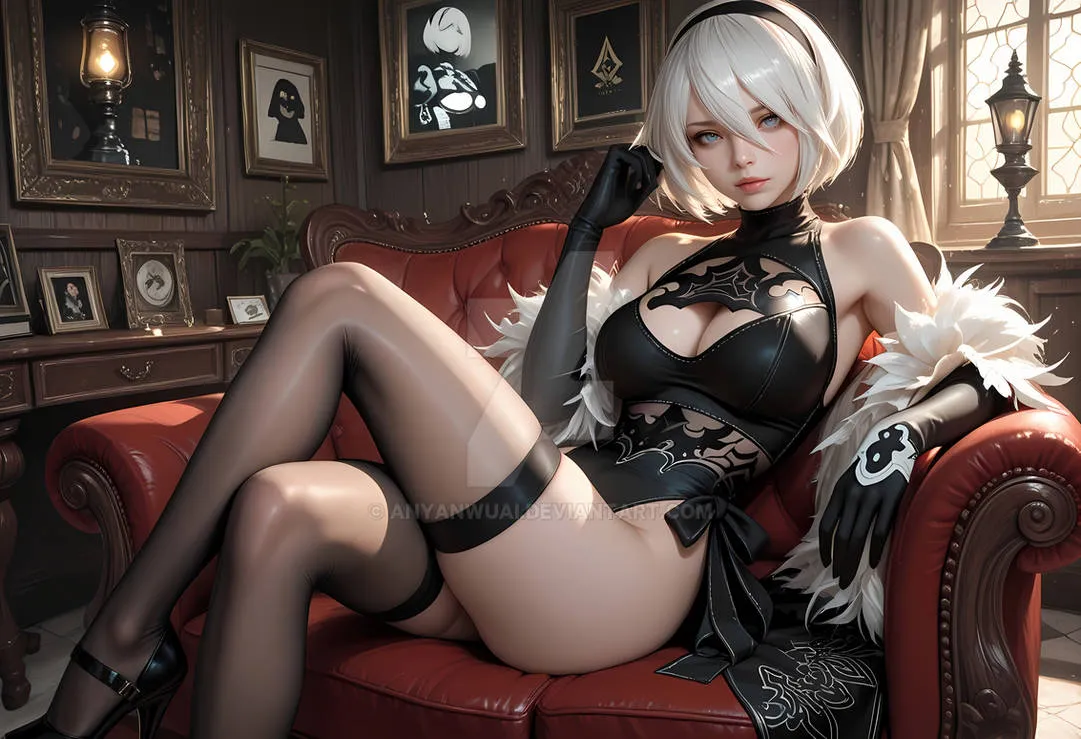 AI 2B (NieR Automata) by AnyanwuAI. 2B, adoptable, adoptadoptable, AI, AIart, Anime, animegirl, animegirls, beauty, bikini, characterdesign, characterillustration, cosplay, digitalart, digitalpainting, fanart, fantasy, fantasyart, fantasycharacter, fantasygirl, horror, neuralart, NieR Automata, nierautomata, portrait, scififantasy, sexy, swimsuit, videogamefanart, waifumaterial, wallpaper, warrior
