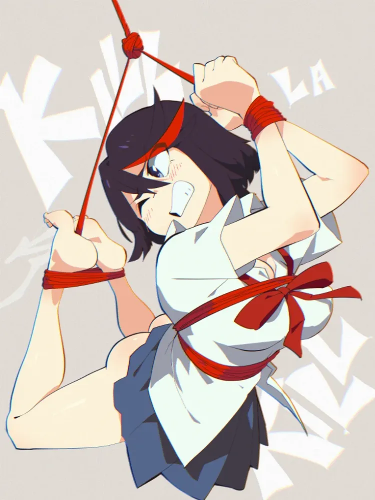 Matoi Ryuuko (kill la kill) by Aetherion. aetherionart, Anime, Anime Ero, Anime Ero BDSM, bikini, kill la kill, Matoi Ryuuko, swimsuit