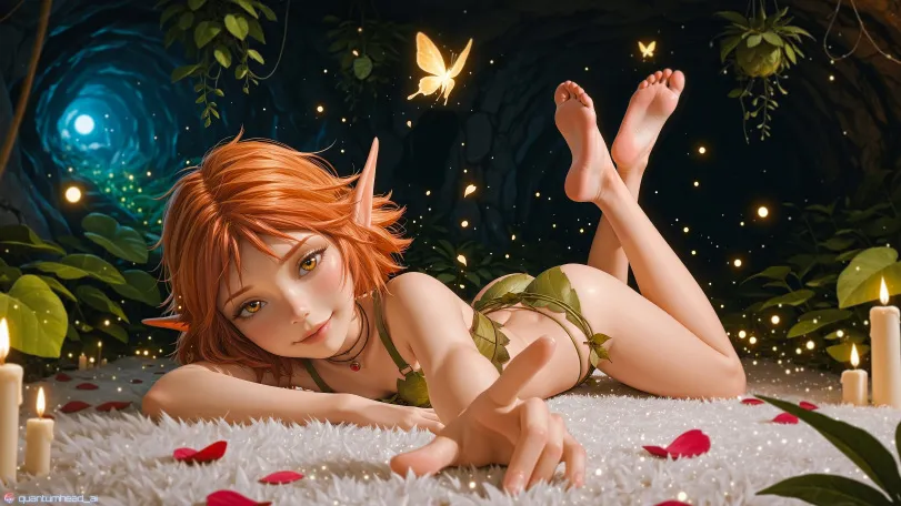AI Selenia (Arthur and the Invisibles) by QuantumHeadAI. AI, Arthur and the Invisibles, elf, elf girl, elfgirl, fantasy, neuralart, Selenia