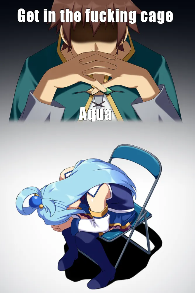Kazuma Satou, Aqua (konosuba) by lindaroze. Anime, anime oldschool, Aqua, crossover, Evangelion, ikari gendou, Kazuma Satou, konosuba