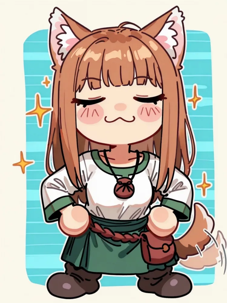 AI Horo (spice and wolf) by generatornaya. AI, Animal Ears, Anime, Anime Ears, Anime Ero, fox girl, foxgirl, Horo, neuralart, spice and wolf