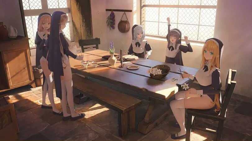 Nun girl by aya. lezon, nun, nun girl, original character