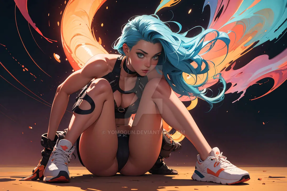 AI sport girl by Yomogun. AI, neuralart, sport, sport girl