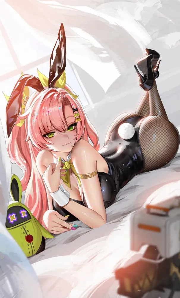 Nicole Demara (zenless zone zero) by Liang Xing. Animal Ears, Anime Ears, bunny girl, Bunnysuit, Nicole Demara, zenless zone zero, zenless zone zero ero, zzz