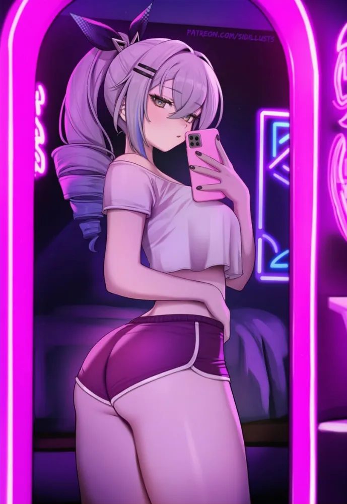 AI Silver Wolf (honkai star rail) by Sidillusts. AI, anime piped running shorts, game ero, honkai star rail, neuralart, Silver Wolf