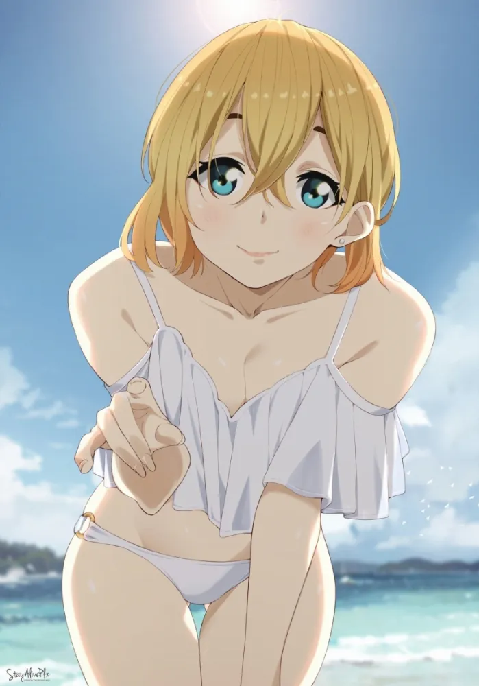 Nanami Mami (kanojo okarishimasu) by StayAlivePlz. Anime, Anime Ero, Anime Ero Swim, kanojo okarishimasu, Nanami Mami, swimsuit