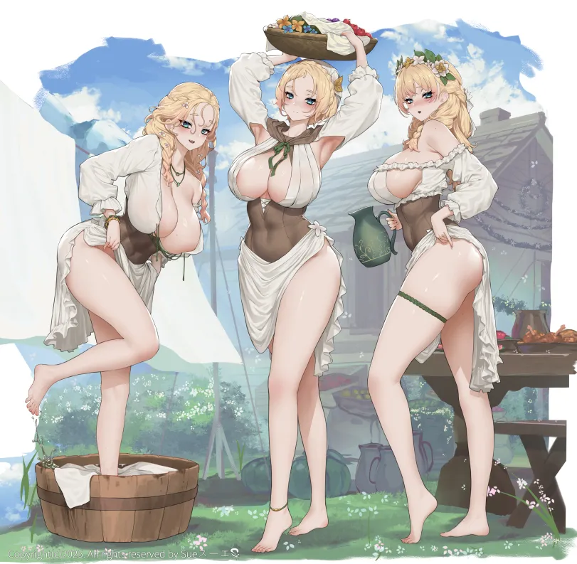 Anime art by suerte. Anime, Anime Ero, Anime Original, Kyonyuu