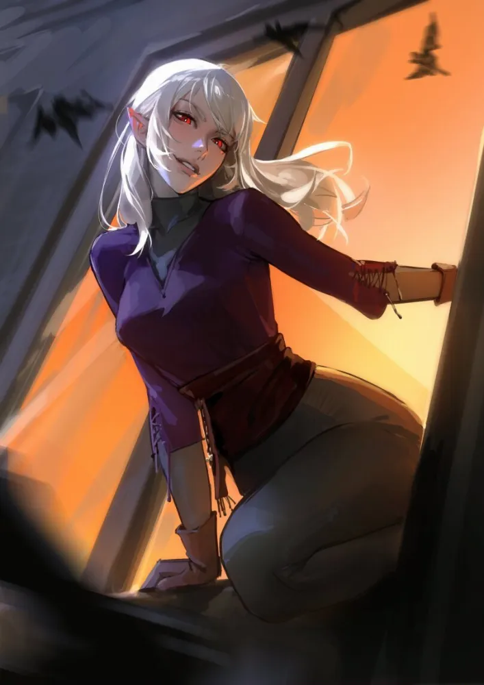 Vampire girl by limart. monster girl, vampire, vampire girl