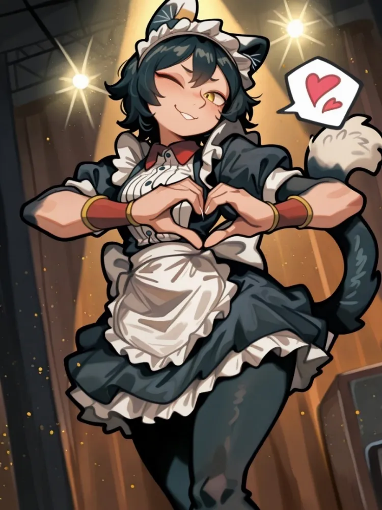 AI Izutsumi (dungeon meshi) by generatornaya. AI, Animal Ears, Anime, Anime Ears, cat girl, catgirl, dungeon meshi, housemaid, Izutsumi, maid, neko, nekomimi, neuralart