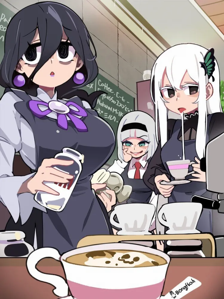 Anna Nishikinomiya, Echidna, Hex Maniac by BongF. Anime, Anna Nishikinomiya, crossover, Echidna, Hex Maniac, pokemon, Pokemon Characters, pokemon crossover, Pokemon trainers, re zero, Re Zero Kara Hajimeru Isekai Seikatsu, shimoseka