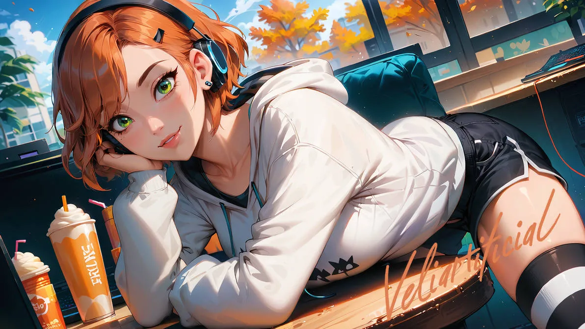 AI Gwen Tennyson (ben 10) by Veliartificial. AI, Anime, animedrawing, animefanart, animegirl, beauty, ben 10, ben10fanart, cartoon, characterdesign, digitalart, digitalpainting, fanart, Gwen, Gwen Tennyson, gwen10, gwentennyson, neuralart, photography, portrait, reimagined, videogamefanart