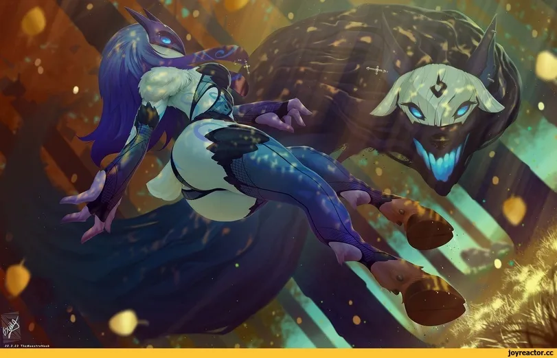 Kindred (league of legends) by TheMaestroNoob. game art, Kindred, league of legends, lol, LoL Ero
