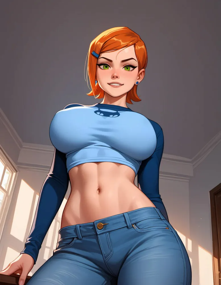AI Gwen Tennyson (ben 10) by dvdkrstf. AI, ben 10, ben10omniverse, fanart, Gwen, Gwen Tennyson, neuralart